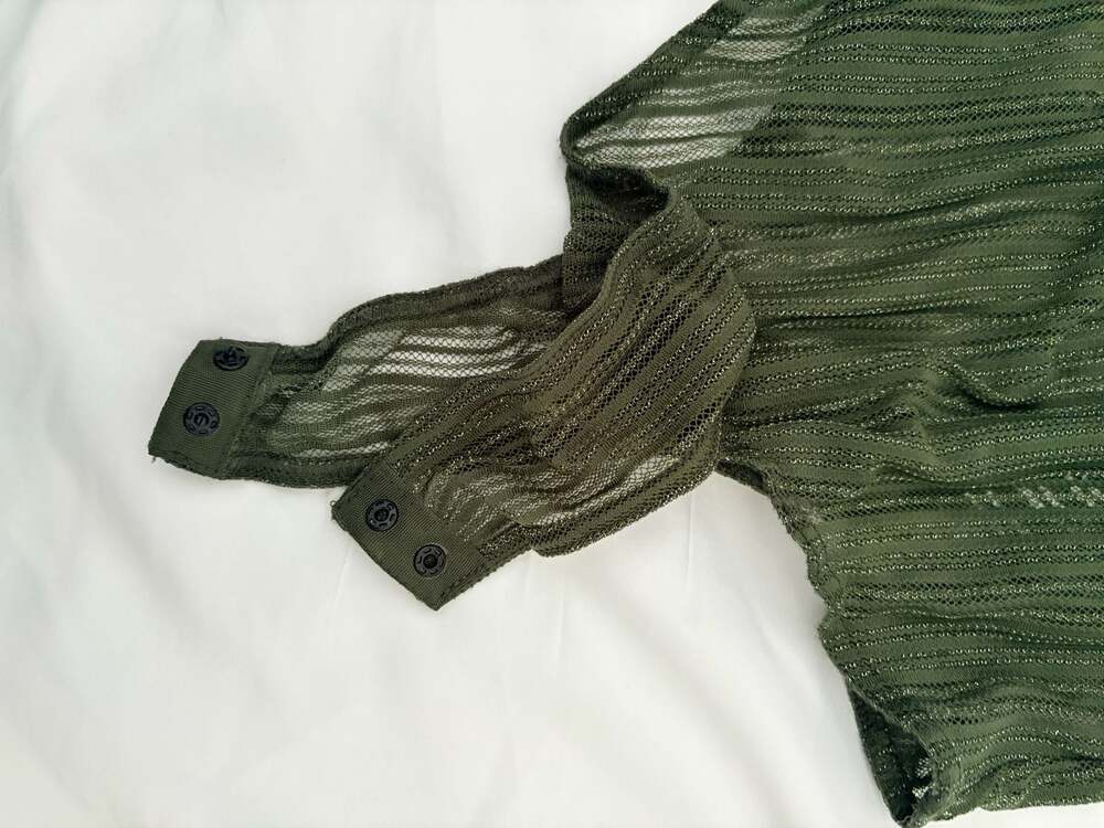 Chocolate USA Green Lace Underwire Bustier Bodysuit Size S - Picture 7 of 8